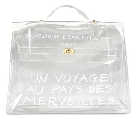 hermes limited edition clear kelly bag 1997|HERMES Vinyl Kelly 40 Clear Hand Bag 1997 limited edition.